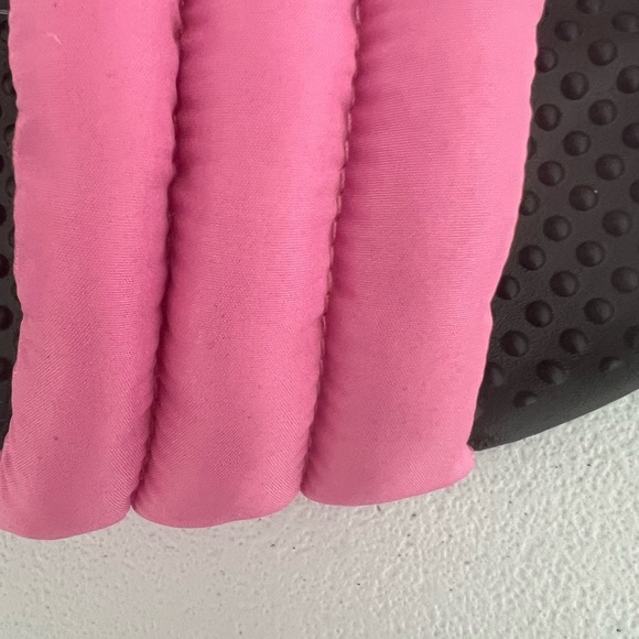 Pink Women Slides Pink Fabric Summer Coastal Core Beach Casual Comfy Sz M - Picture 2 of 8